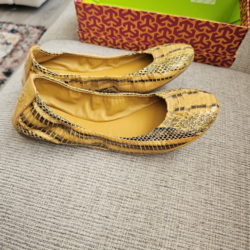 Tory Burch Eddie Ballet Flat In Python - image 4